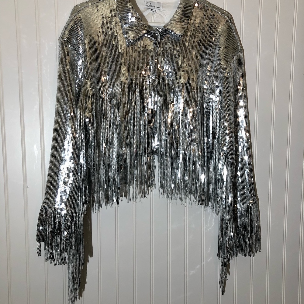Silver Short Fringe Jacket - Picture 4 of 9